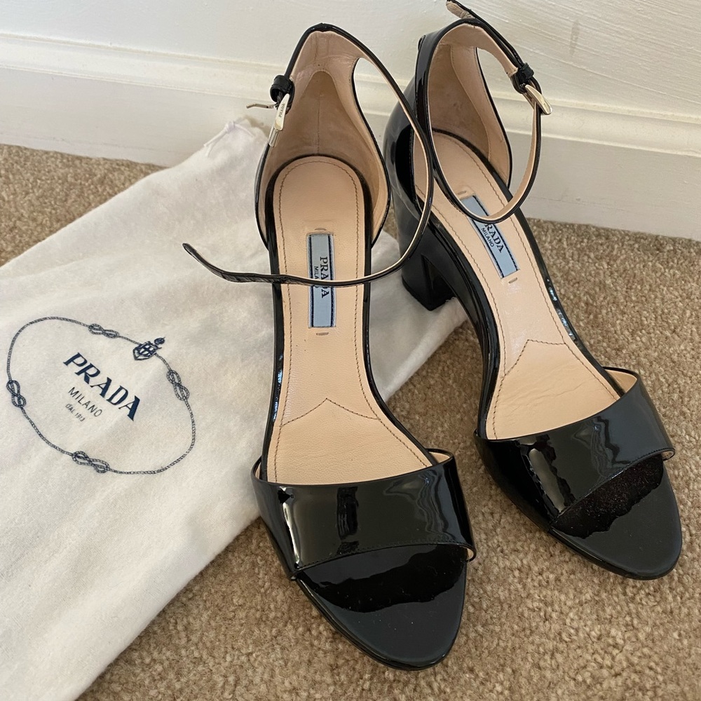 Prada patent leather sandals